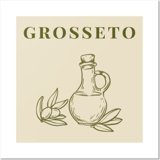 Grosseto Olive Oil Graphic Italy Posters and Art